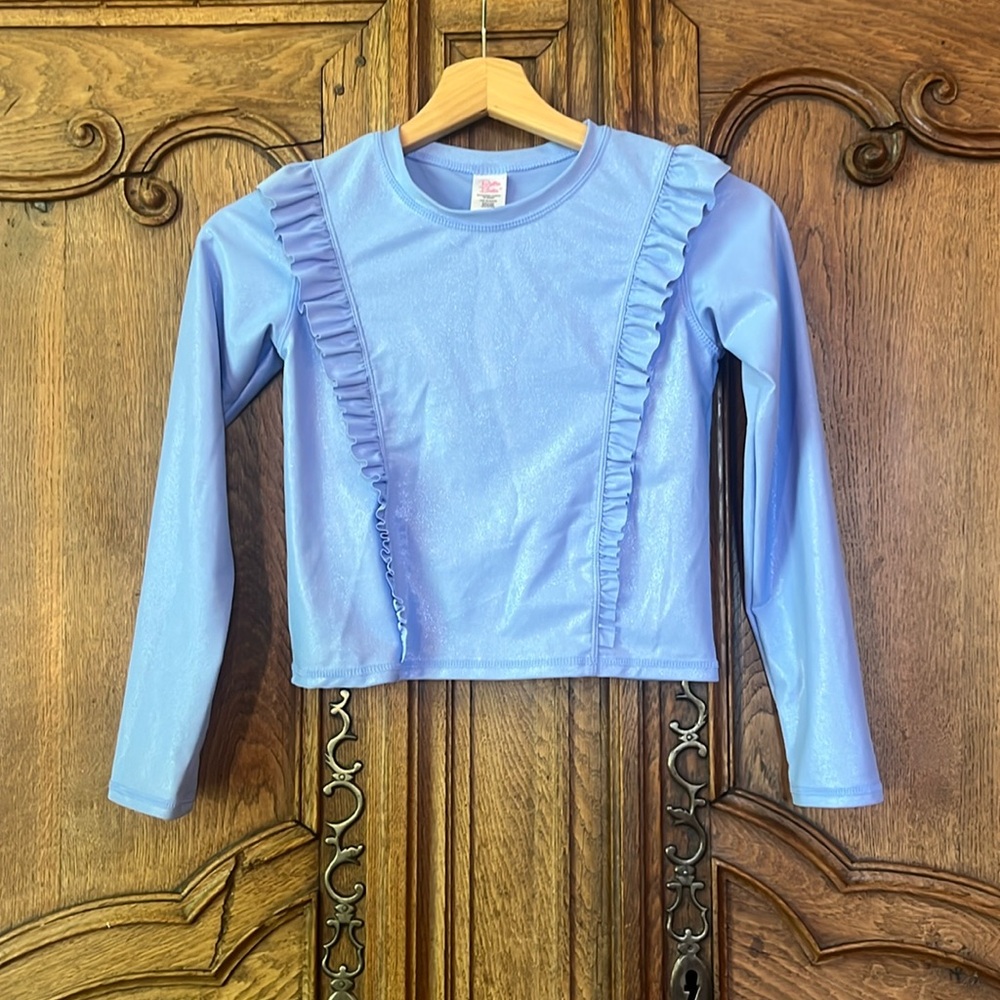 Ruffle Butts GIRLS' PRINCESS SEAM RUFFLE RASH GUARD - Picture 2 of 14